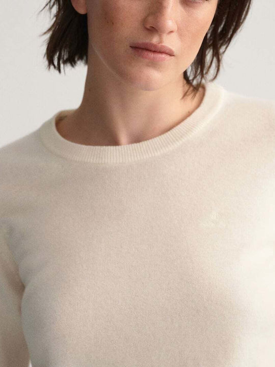 Damen Pullover Wolle Ecru