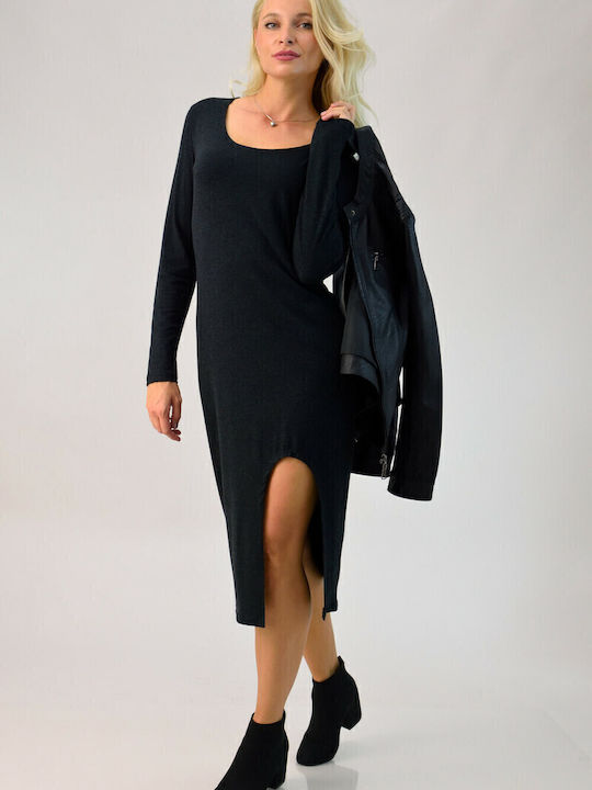 Midi Damenkleid Anthrazit