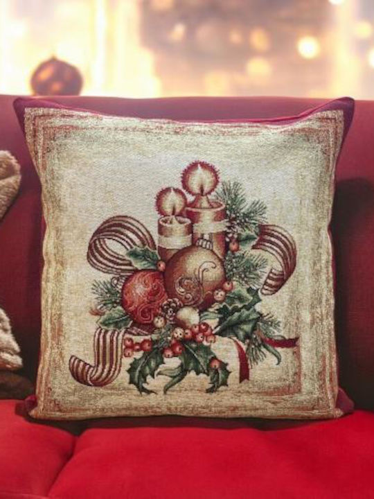 Linea Home Weihnachtsdekorativer Kissenbezug Quadratisch 45x45cm