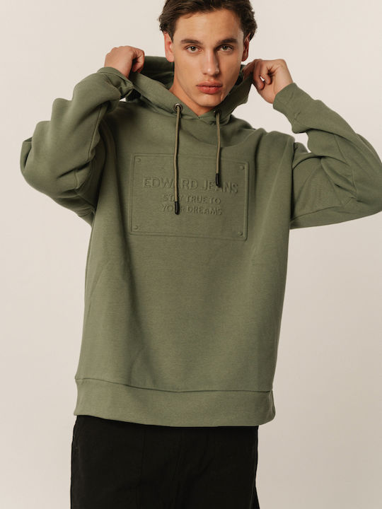 Edward Jeans Sweatshirt with Hood Green