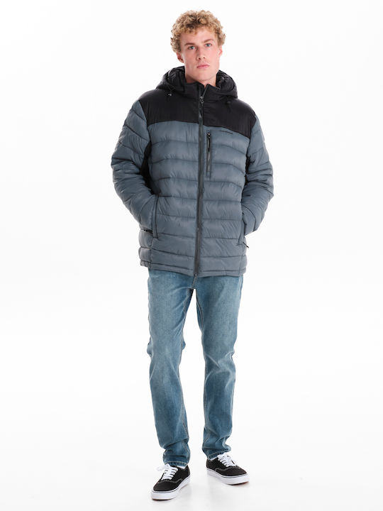 Winter Jacket Puffer Waterproof Dusty Pine, Black