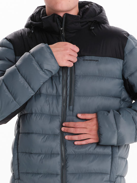 Winter Jacket Puffer Waterproof Dusty Pine, Black