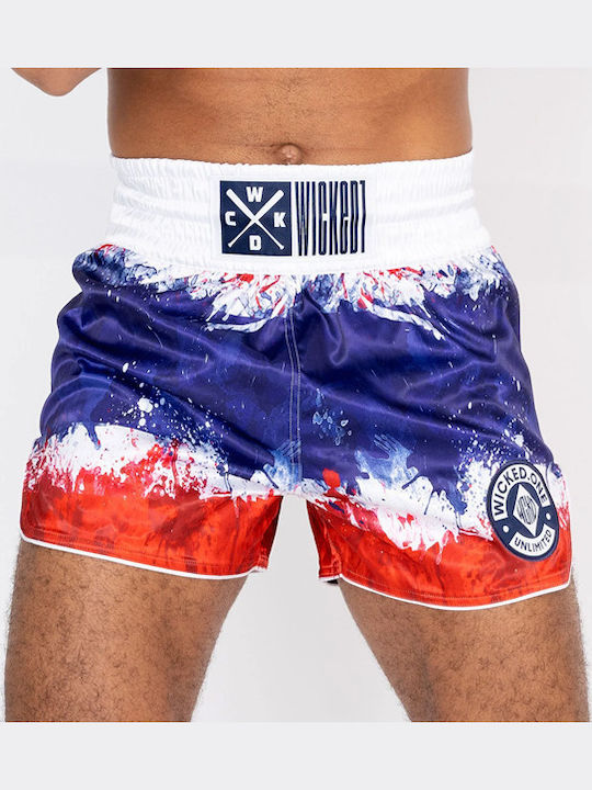 Wicked1 Men's Kick/Thai Boxing Shorts White