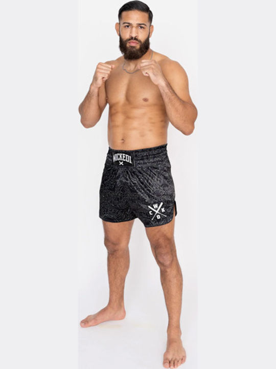 Wicked1 Ανδρικό Σορτσάκι Kick/Thai Boxing Μαύρο