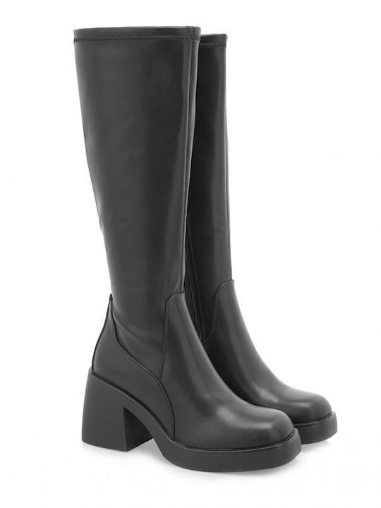Damenstiefel mit hohem Absatz Schwarz