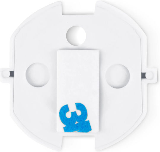 Ricokids Socket Protective Cover Simple Placement made of Plastic in White Color 3.8x3.8x3.8εκ. 10pcs
