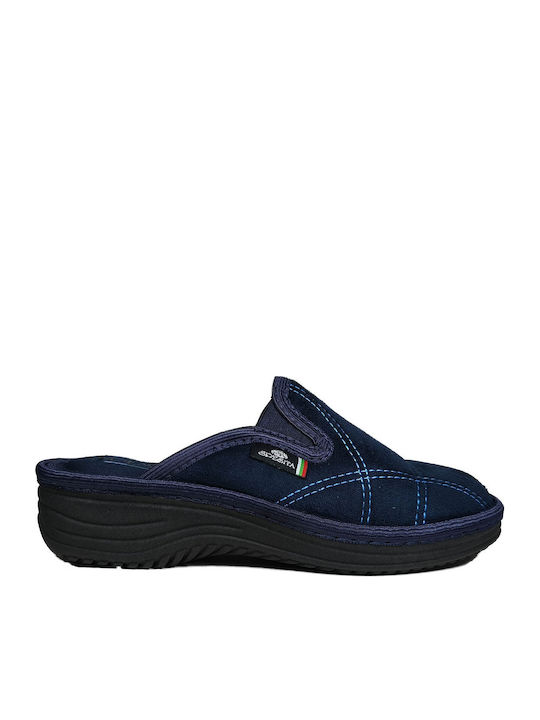 Anatomische Damen Hausschuhe Blau