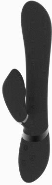 Vibrator Kaninchen mit Fernbedienung Schwarz