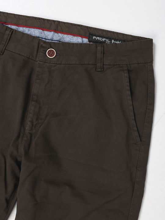 Trousers Chino Elastic in Straight Line Anthracite