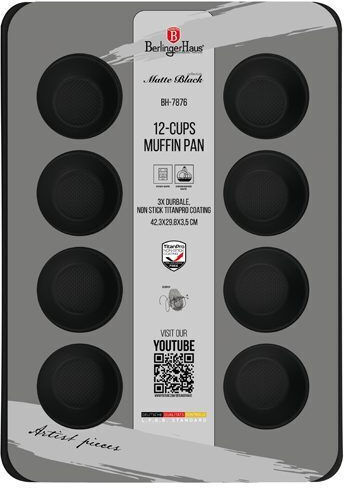 Berlinger Haus Bh-7876 Matte Black Muffin Tin