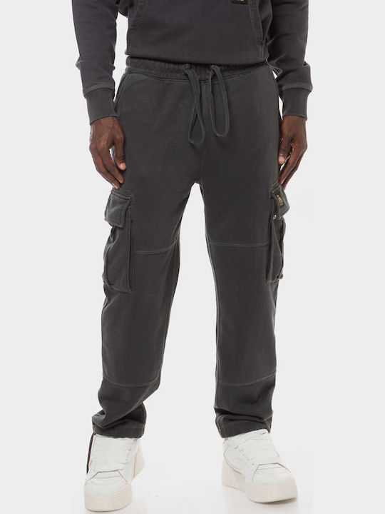 D2 Ovin Cargo Sweatpants with Elastic Black
