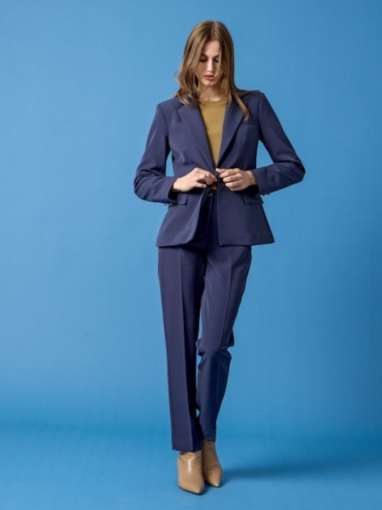 Passager Women's Waisted Blazer Blue