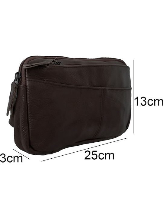 Gift-Me Leather Waist Bag Brown