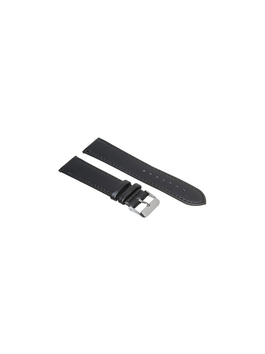 Tzevelion Leather Strap Black 18mm