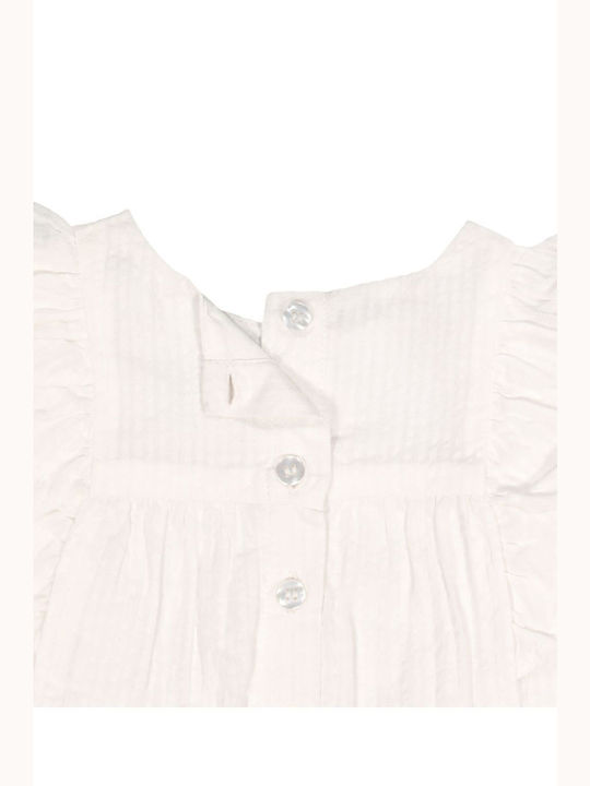 Bluza Pentru Copii Mâneci Lungi Albă