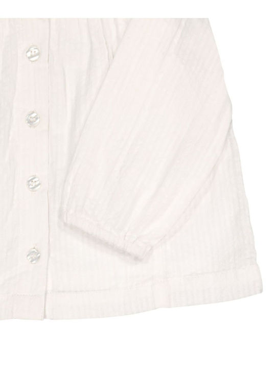 Bluza Pentru Copii Mâneci Lungi Albă
