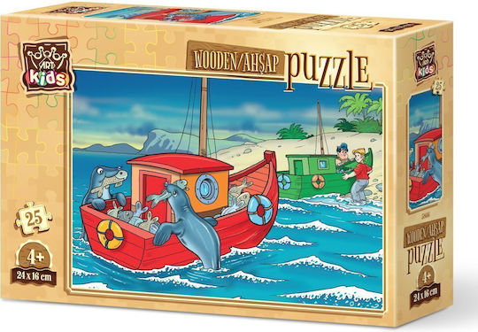 Дървено Детски Пъзел Happy Seal 25бр Art Puzzle