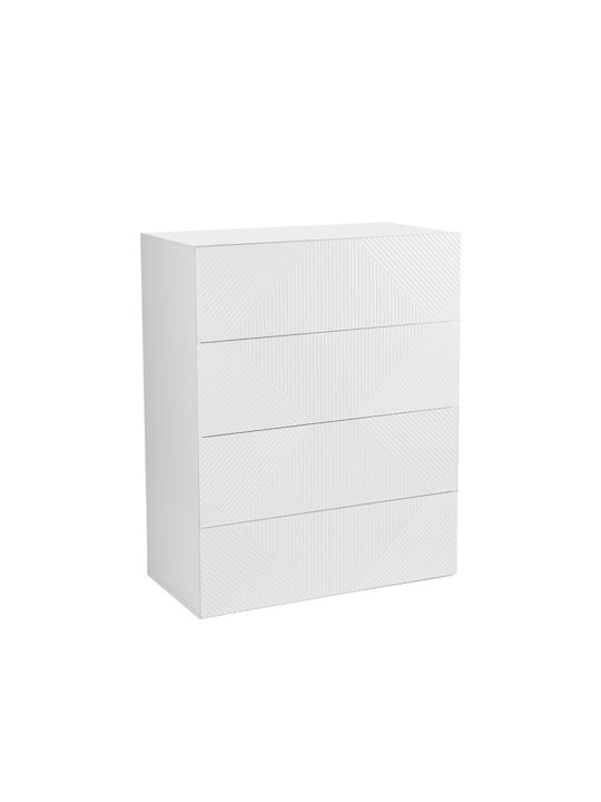 Mezza Wooden Chest of Drawers White 85x45x85cm