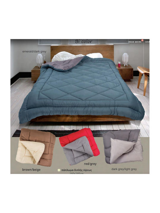 Kipper Πάπλωμα Υπέρδιπλο με Γέμιση Microfiber 220x240εκ. Bi Color Κόκκινο