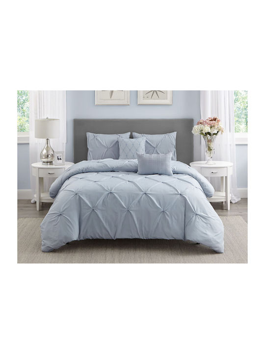 Olia Home Σετ Πάπλωμα Υπέρδιπλο 245x270εκ. Σιέλ 5τμχ