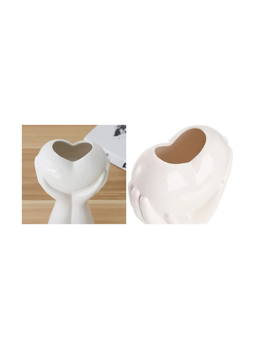 Koart Decorative Vase Love White 10.5x23cm