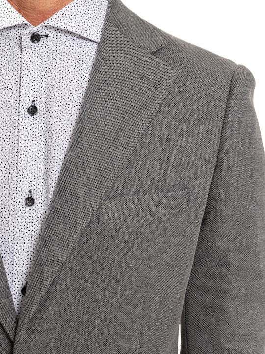 Men's Winter Suit Jacket Slim Fit Gray
