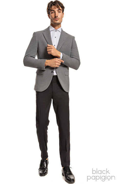 Men's Winter Suit Jacket Slim Fit Gray