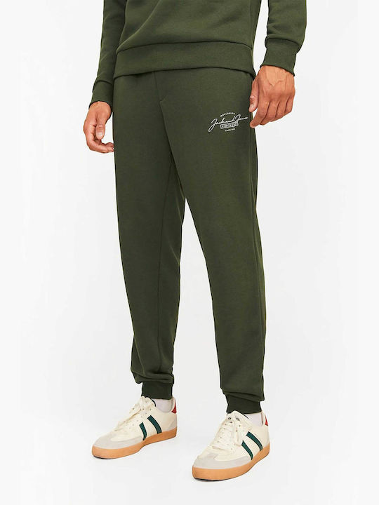 Jack & Jones Sweatpants with Elastic Haki