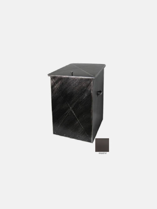 GTMED Μεταλλικό Κουτί Αποθήκευσης Ξύλων 37x54x44cm Μπρούτζινο