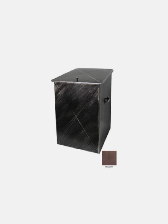 GTMED Metallisch Box Holzlagerung 37x54x44cm Braun