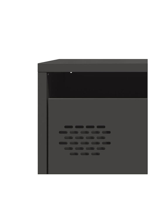 Office Storage Metal Drawer Black Velvet-Black Metal L39xW35xH103.5cm