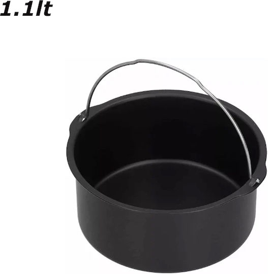 Φόρμα Μαγειρέματος Air Fryer Διάμετρο 16cm Hoomei Hm-5301 Μαύρη