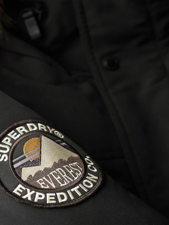 D3 Ovin Everest Winter Jacke Parka Jet Black