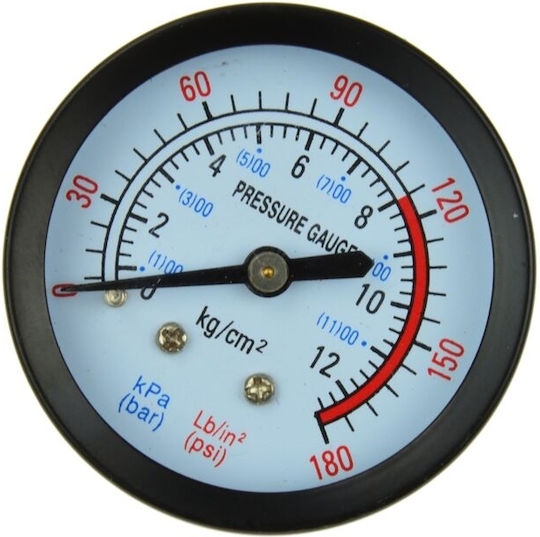 Pressure Gauge Rear Connection 0-12 Bar Geko G81529