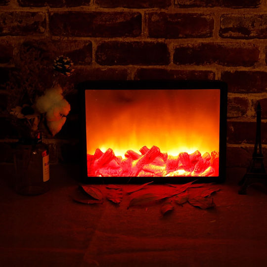 Șemineu Electric Ornamental cu LED și USB