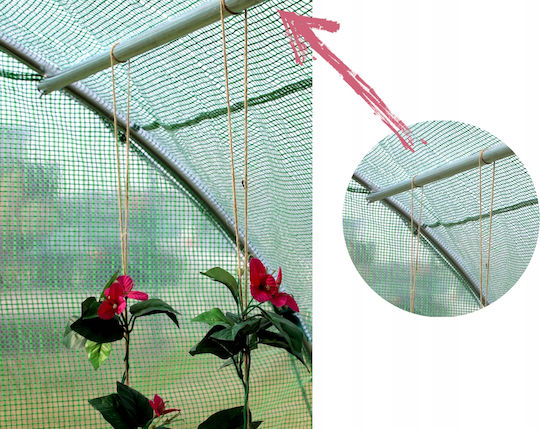 Garden Greenhouse Tunnel Type Metal Frame 300x200cm Green 6sqm