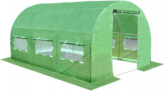 Seră de grădină tip tunel cu cadru metalic 250x400cm 10mp 3 segmente