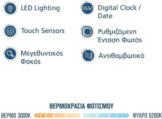 Κολοσσός kol-8712780 Ορθογώνιος Led 120x70cm