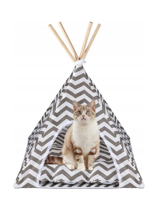 Indoor Tent Dogs Cats Rabbits Gray White 50x40x60cm