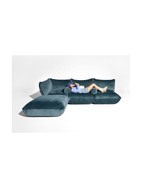 Fatboy Velvet Recycled Petrol Blue Sofa Cushion 24x65cm