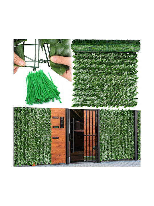 Sersimo Artificial Leaf Screen Panel Fence Balcony 100x500cm Green