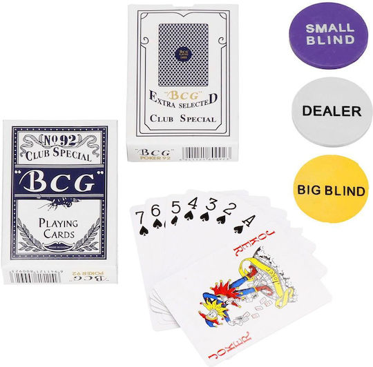 Complex Poker Set 200 Chips Green Mat 2 Decks Cards In Metal Case