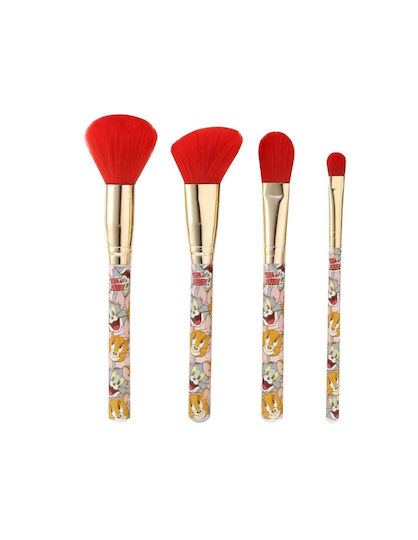 Set of 3 Makeup Brushes Mad Beauty Tom & Jerry