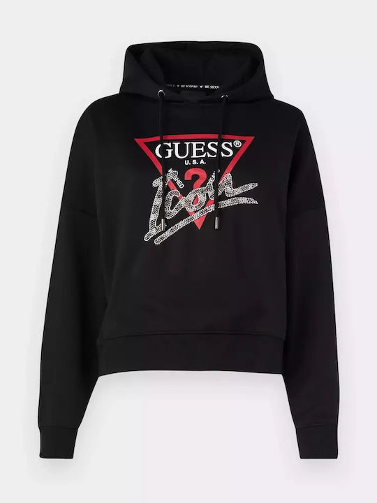 Icon Long Women's Sweatshirt Hooded Black
