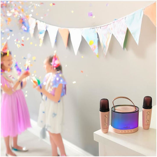 Maxlife Boxă Karaoke cu Microfoane Fără Fir și Efecte de Iluminare MXKS-200 Alb