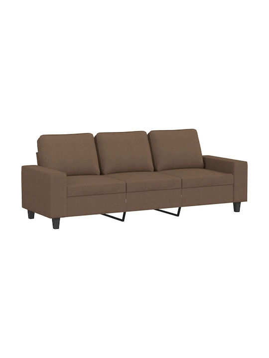 Living Room Furniture Set 2-Seater & 2-Seater & Stool Brown