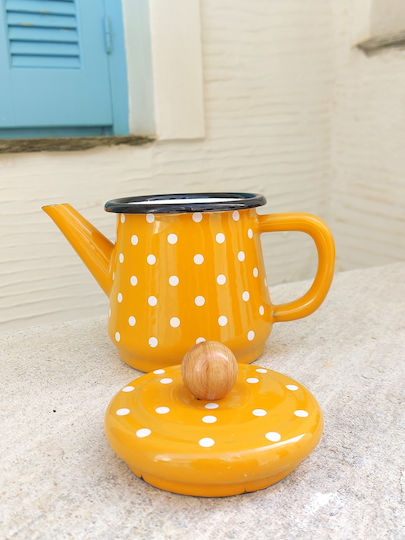 Teekanne Emaille Gelb 600ml
