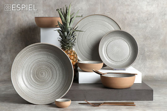 Calabria Ceramic Salad Bowl Gray 12.5cm 6pcs