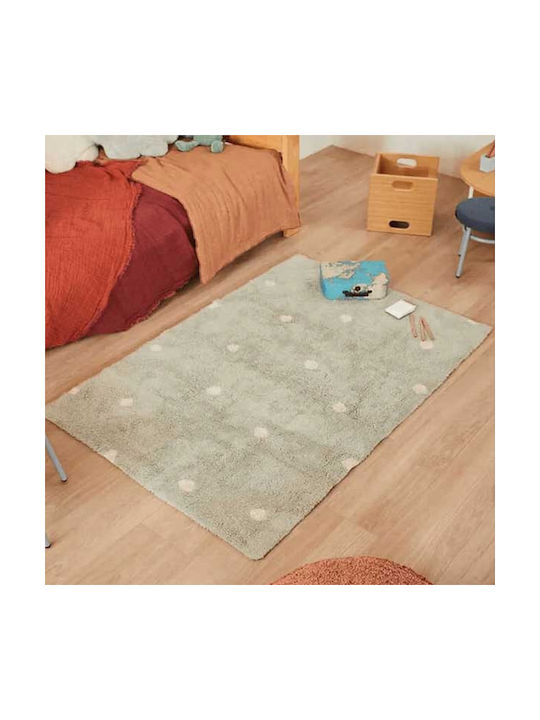 Lorena Canals Mini Dot Χειροποίητο Παιδικό Χαλί Μπλε 100x150cm