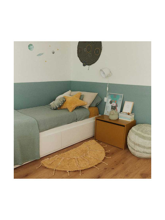 Lorena Canals Kinder Teppich Gelb Rund mit Durchmesser 100cm